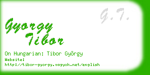 gyorgy tibor business card